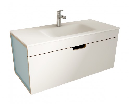 muebles de bano ML100 blanco-azul