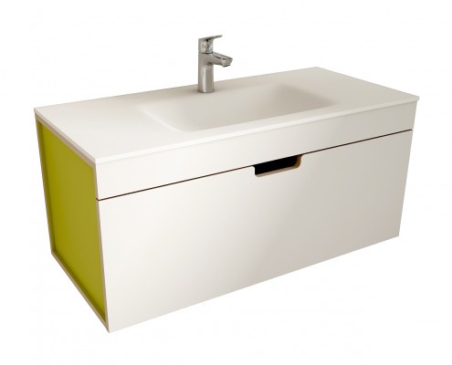 muebles de bano ML100 blanco-verde