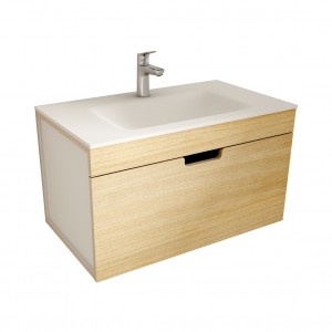 muebles de bano ML80 madera-blanco